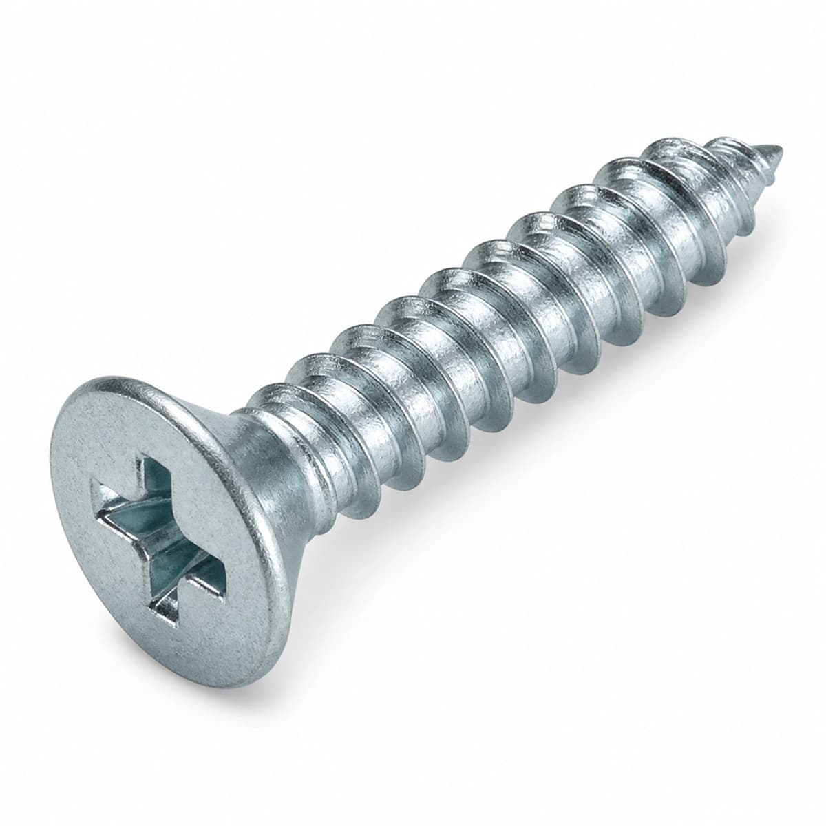 Pan head cross-recessed drilling screws with tapping thread